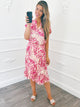 Blouse V Hals Fuchsia - BlushFashionstore