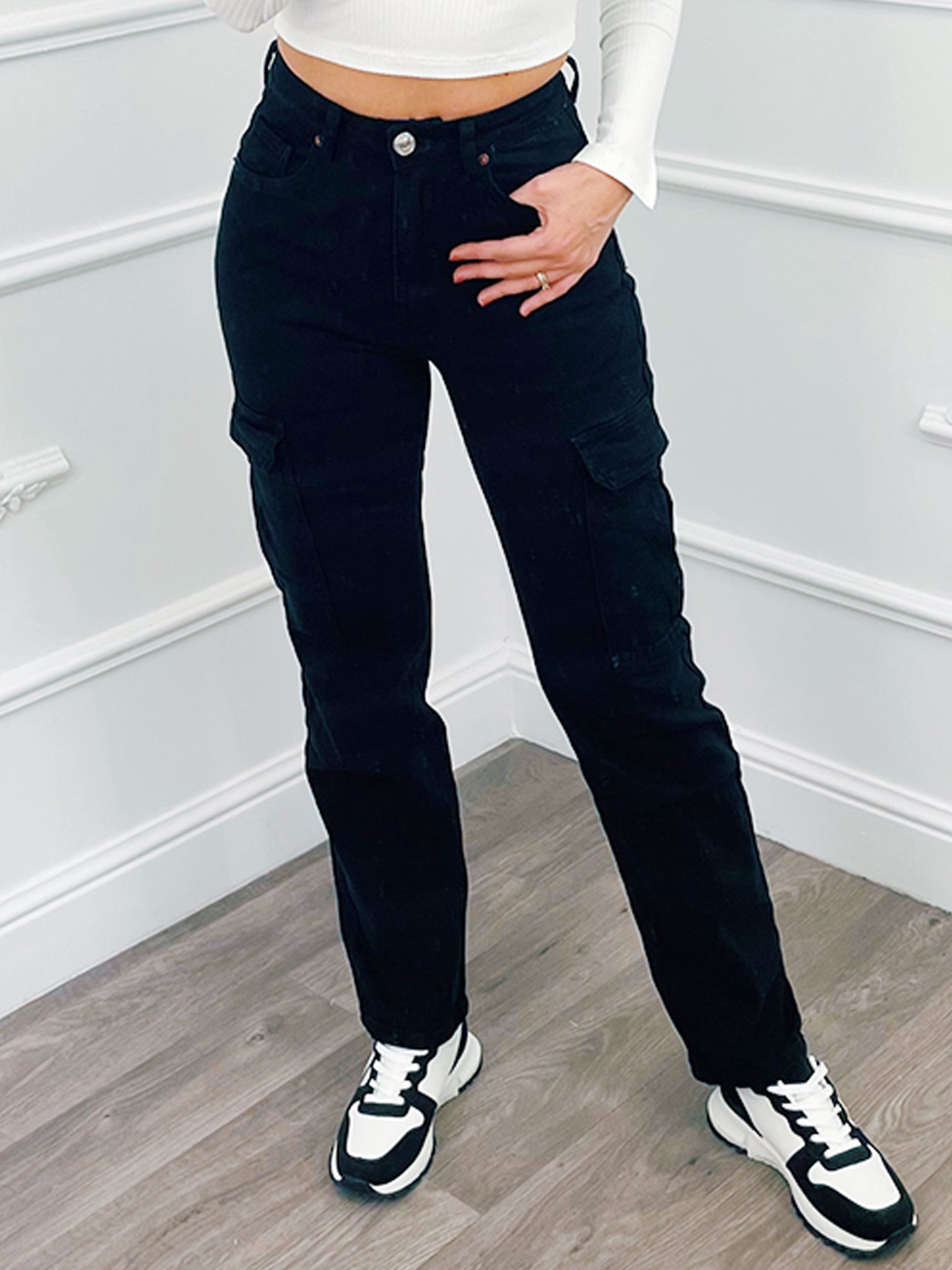 Cargo Jeans Zwart