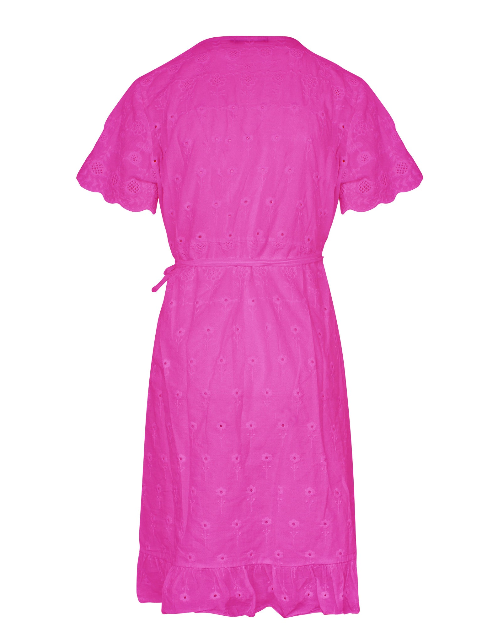 Coton Wikkel Jurk Fuchsia