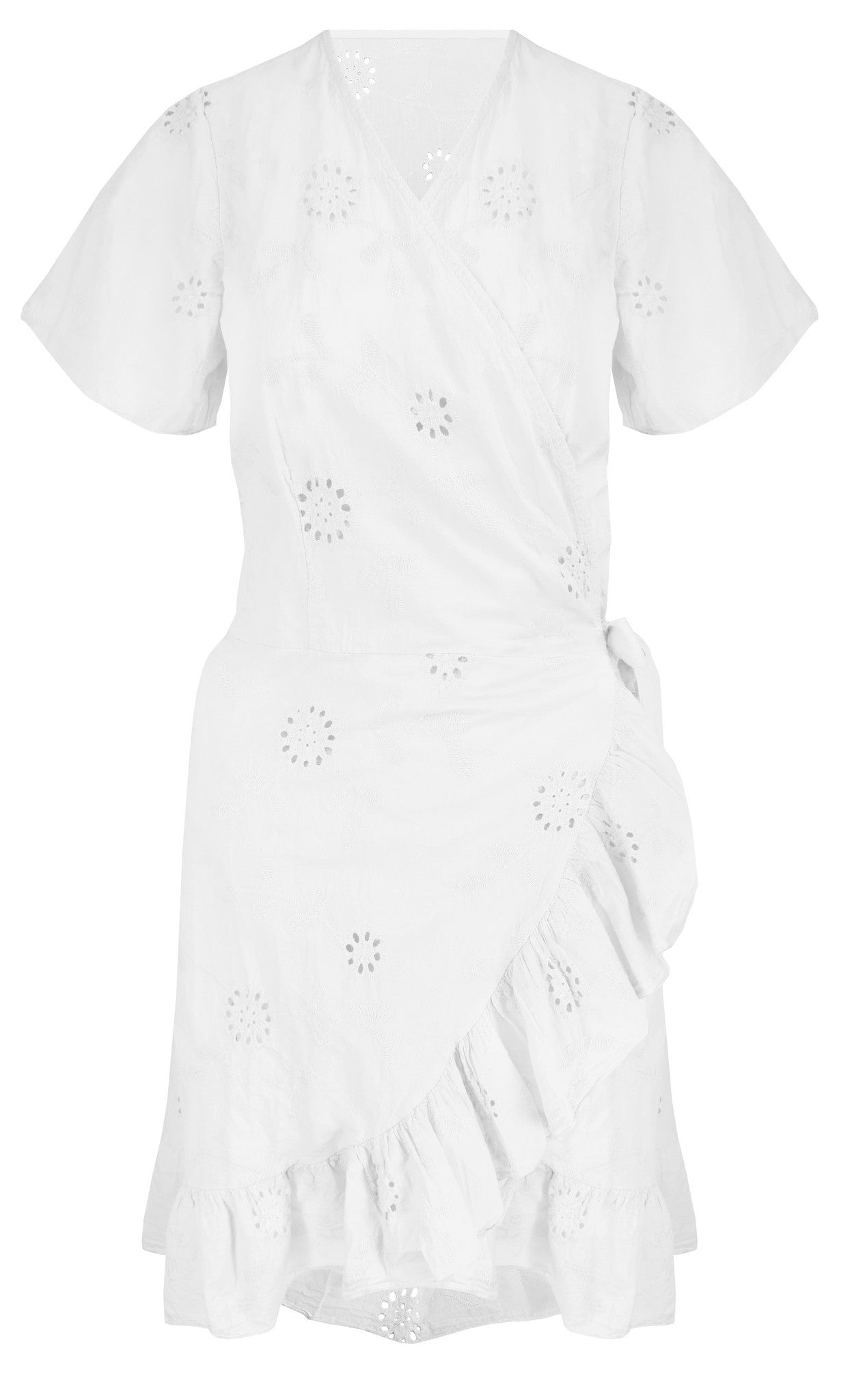 Robe Portefeuille Coton Blanc