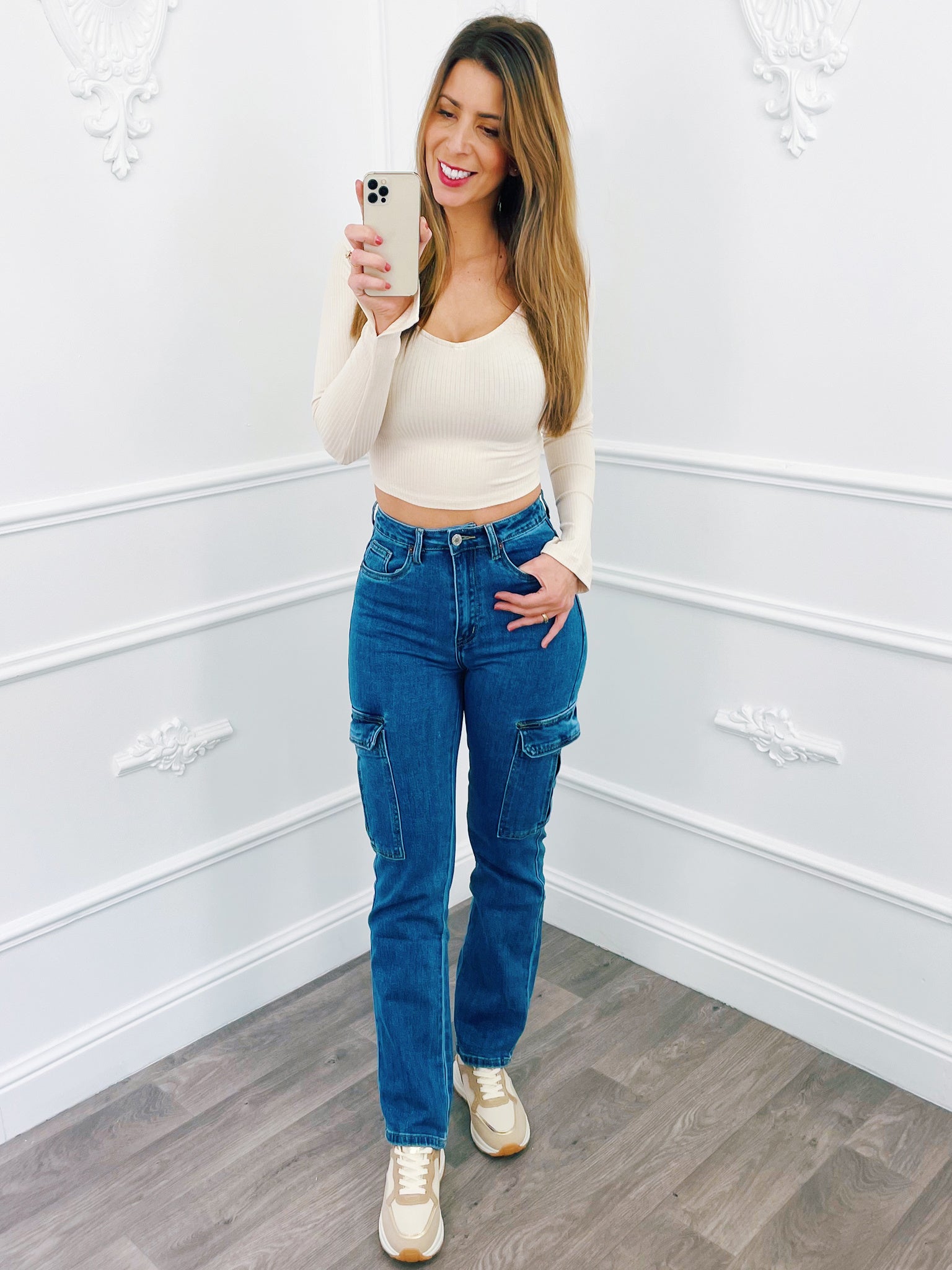Cargo Jeans Blauw