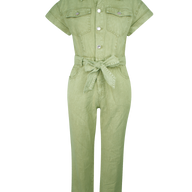 Denim Button Jumpsuit Army