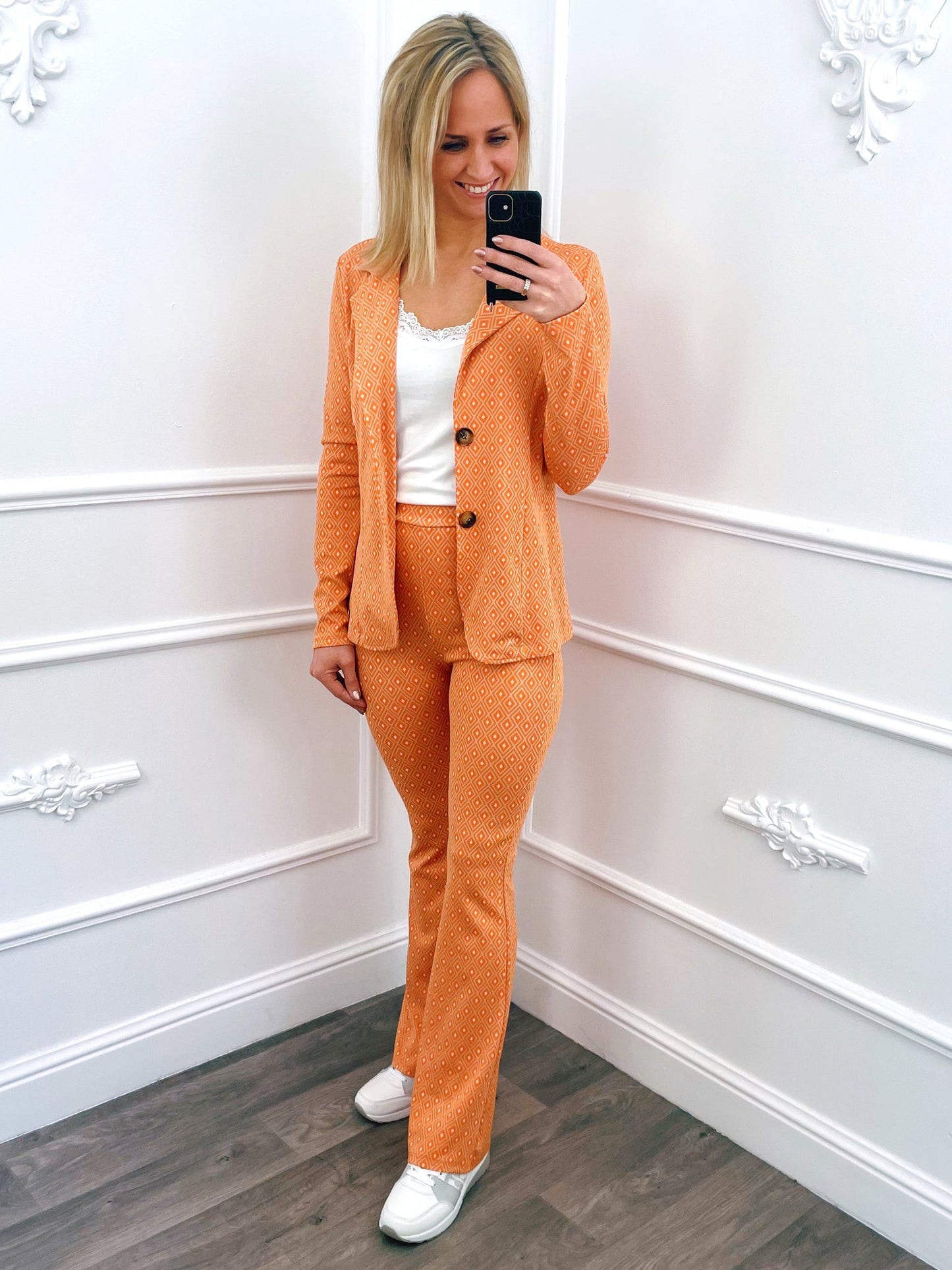 Diamond Blazer Oranje - BlushFashionstore