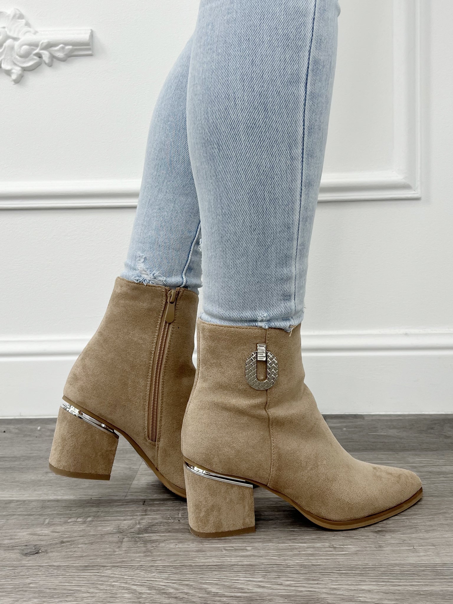 Enkellaars Khaki