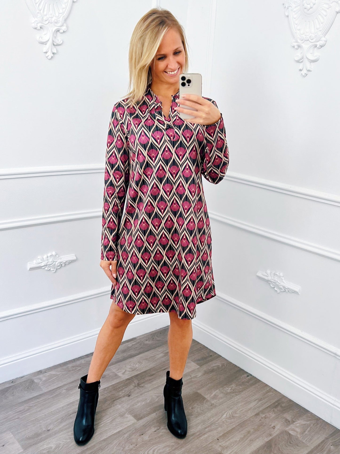 Feather Travel Dress Paars - BlushFashionstore