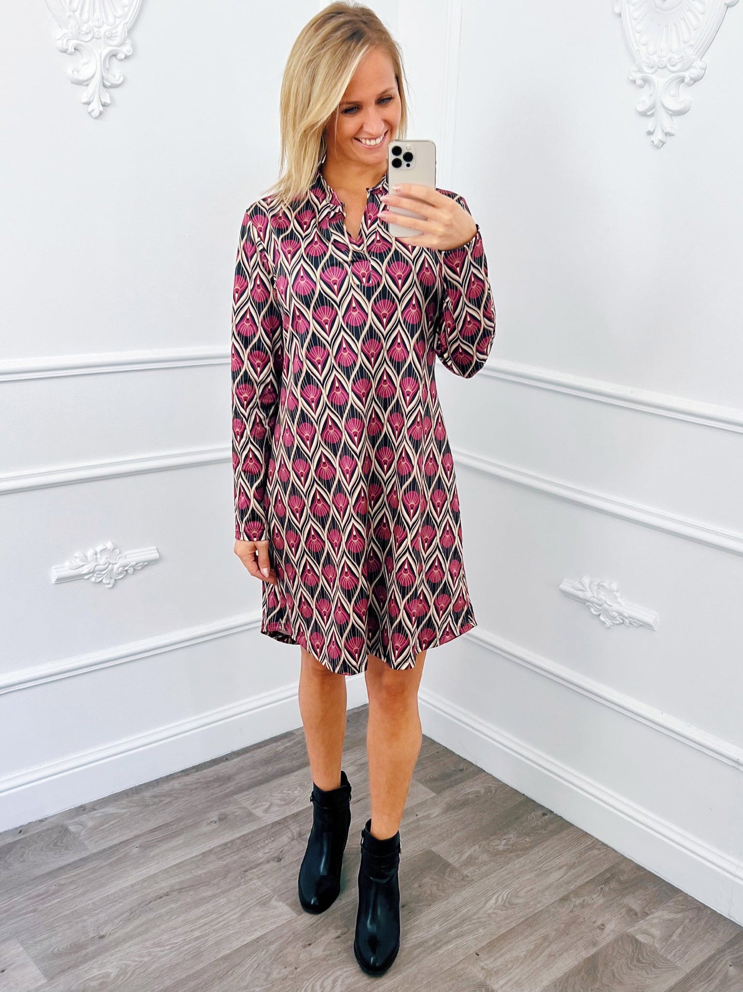 Feather Travel Dress Paars - BlushFashionstore