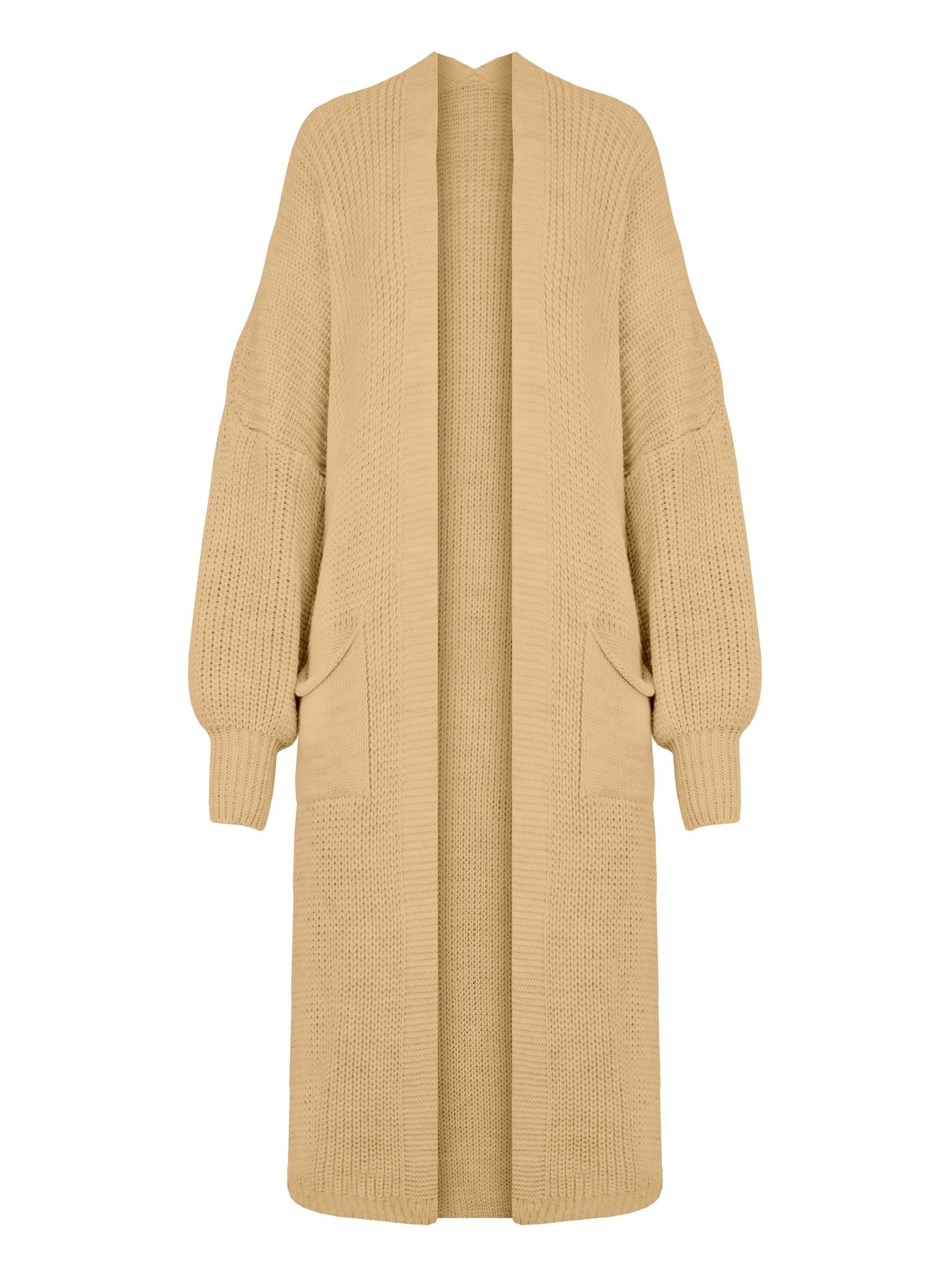 Knitted Maxi Cardigan Camel