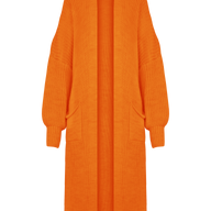 Gebreid Maxi Vest Oranje