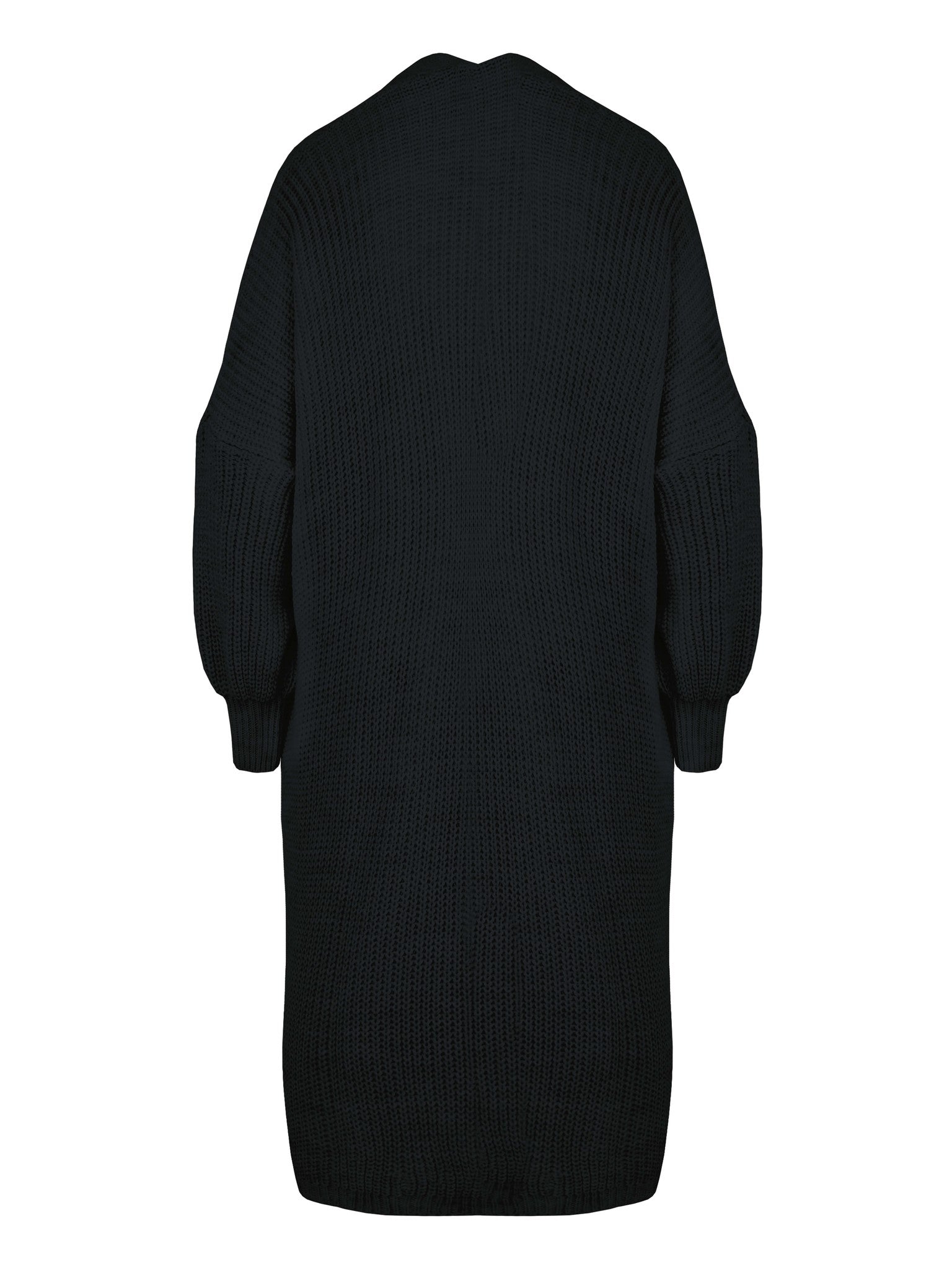 Knitted Maxi Cardigan Black