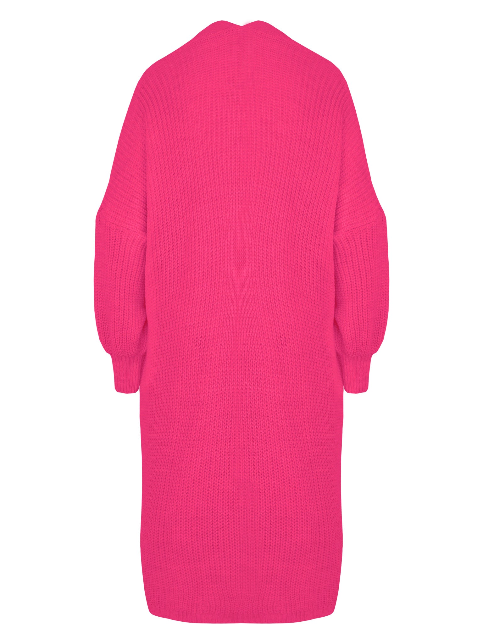 Knitted Maxi Cardigan Fuchsia