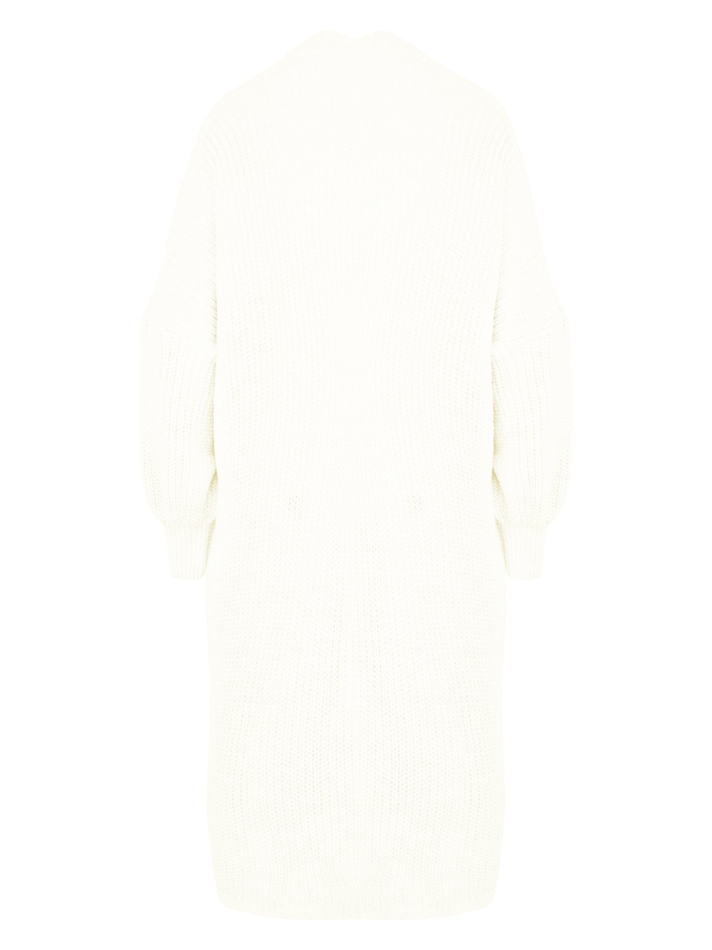 Knitted Maxi Cardigan Cream White