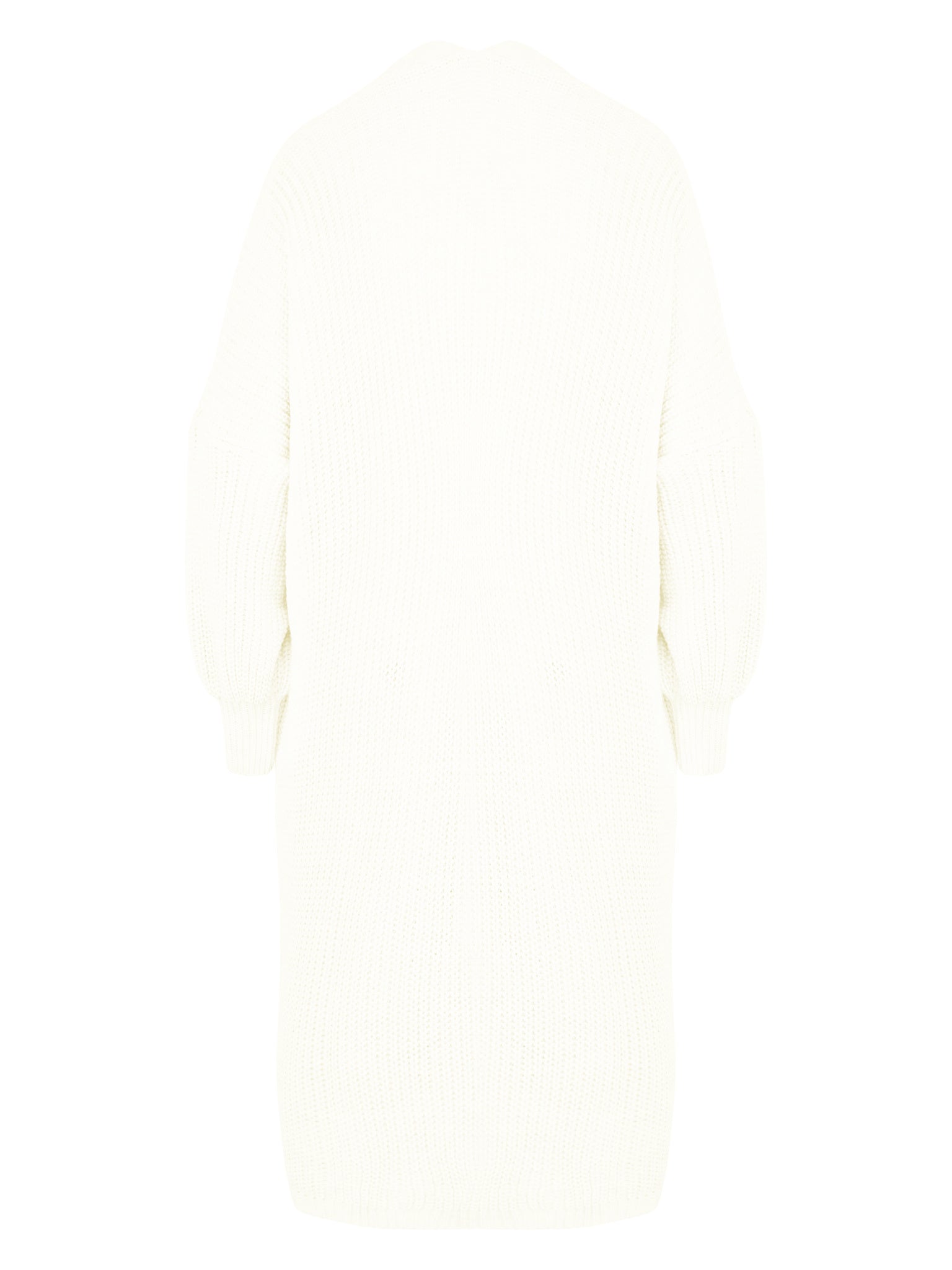 Knitted Maxi Cardigan Cream White