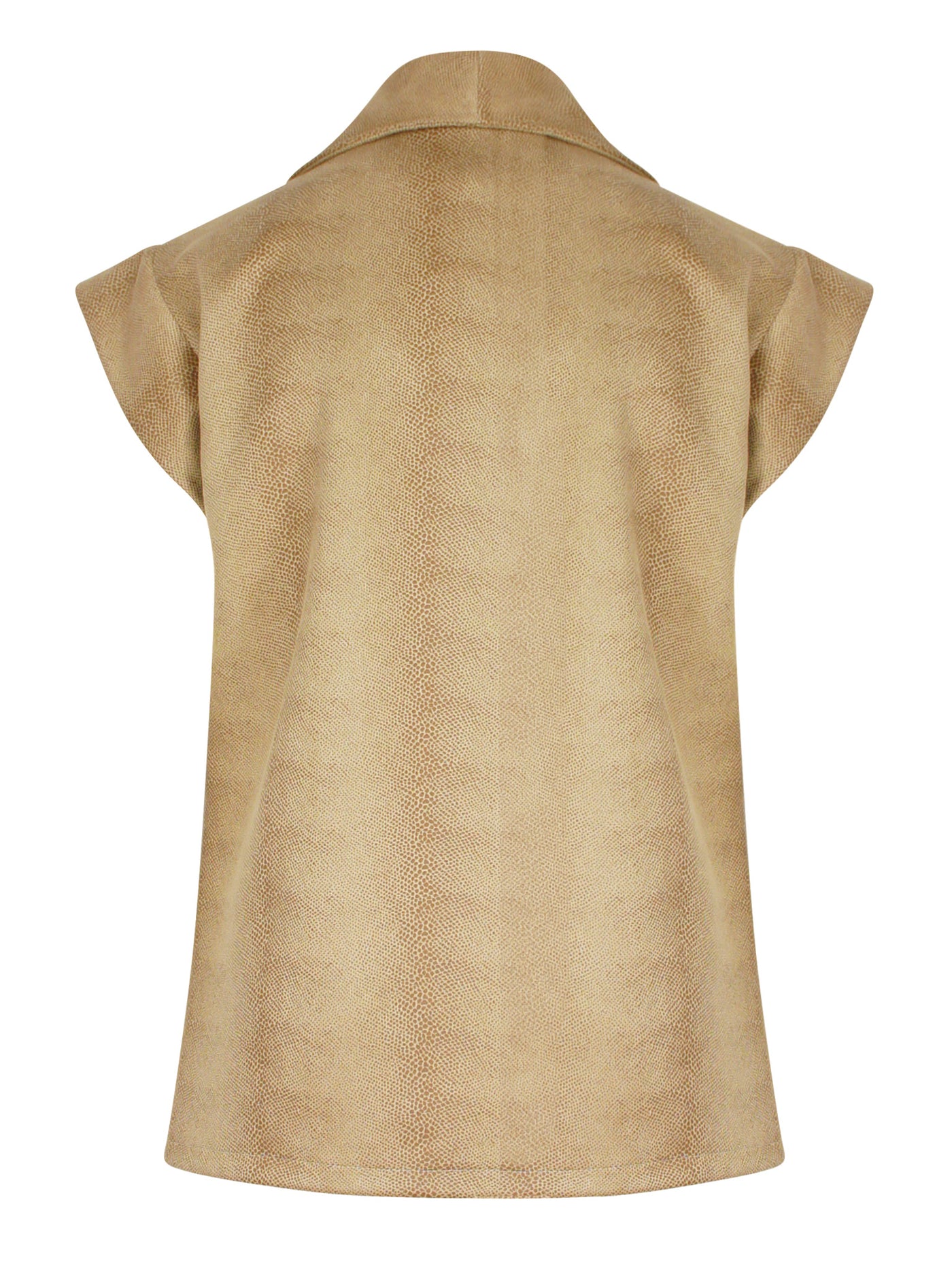 Gilet Vegan Leather Camel