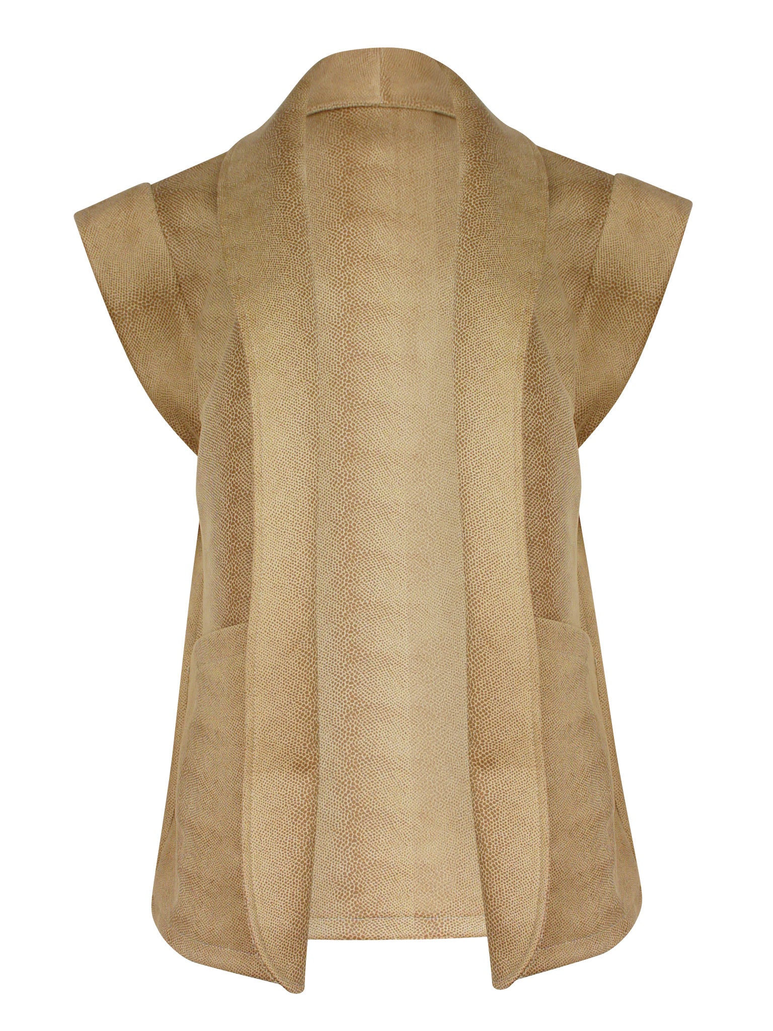Gilet Vegan Leather Camel