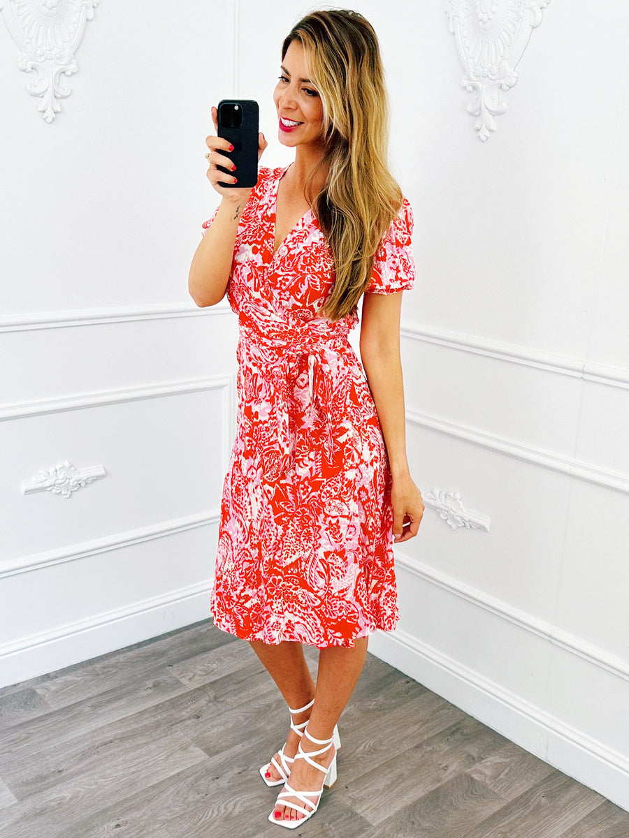 Robe Portefeuille Havana Rouge