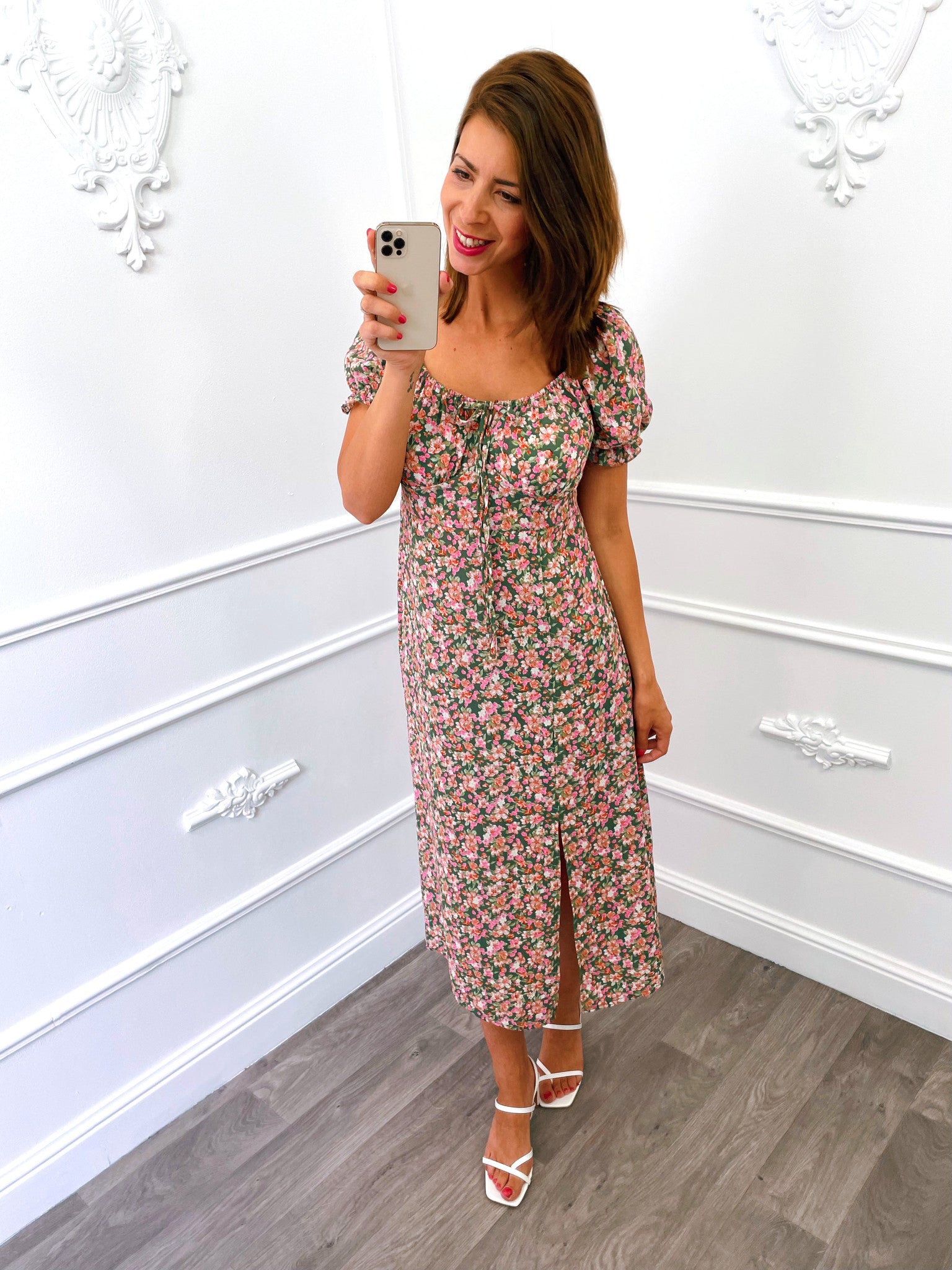Roses Pofmouw Dress Groen
