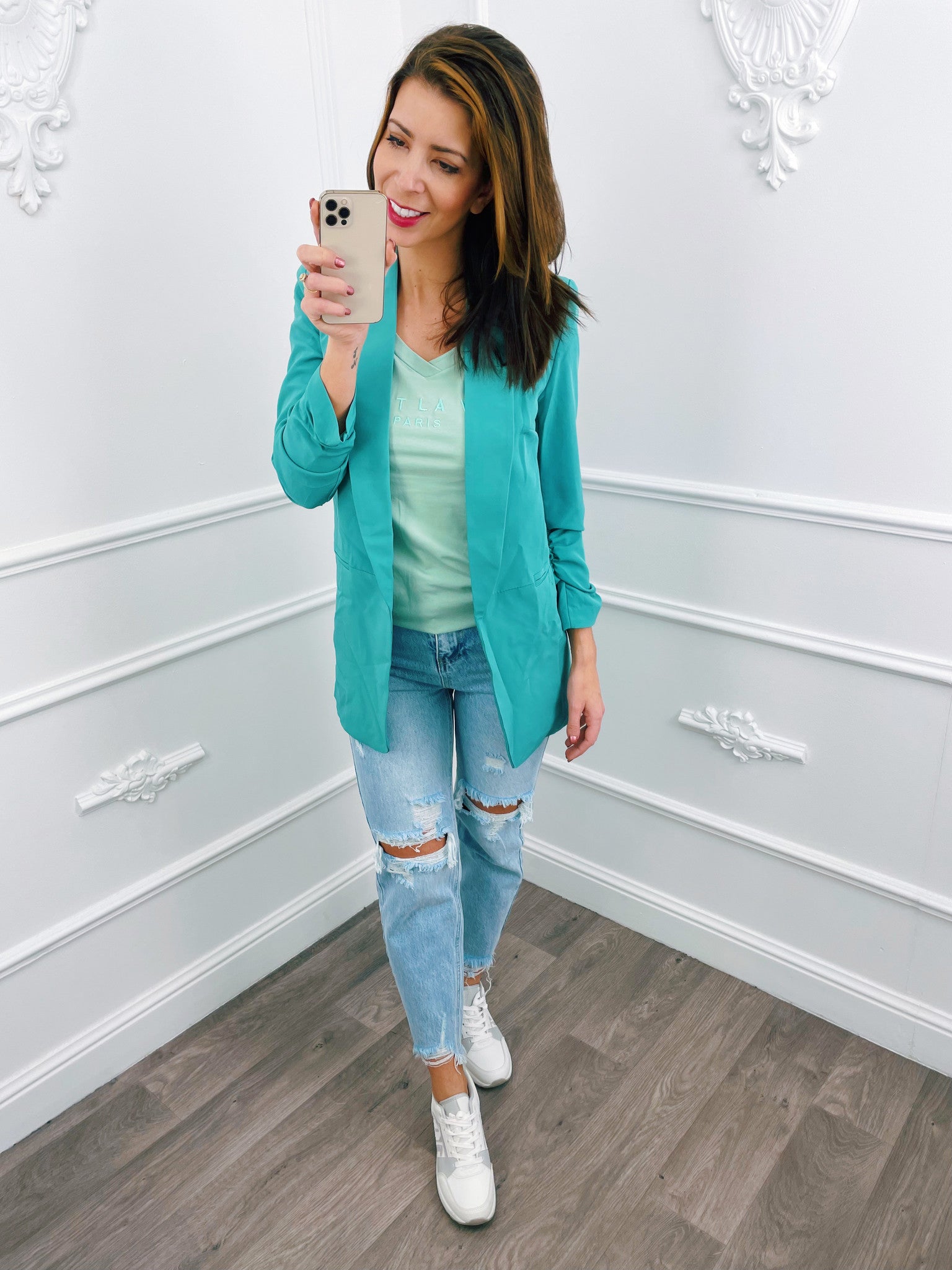 Basic Blazer Mint Green