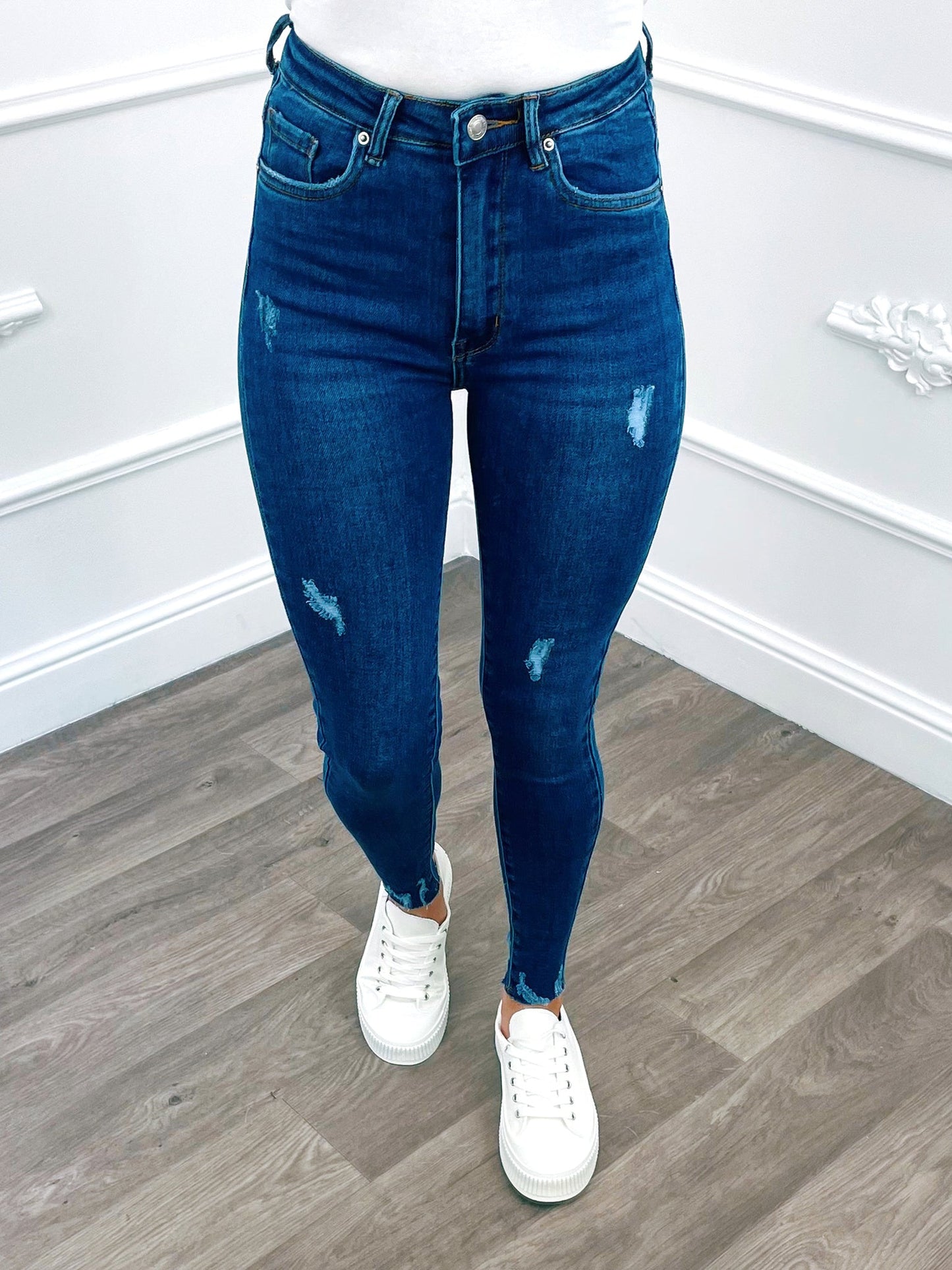 Jeans Damage Blauw - BlushFashionstore