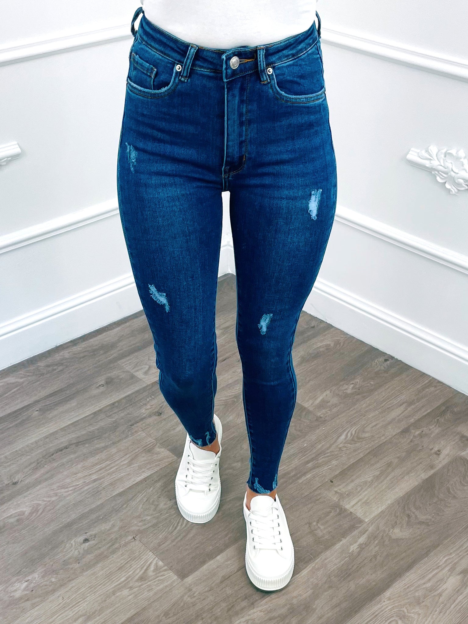 Jeans Damage Blauw