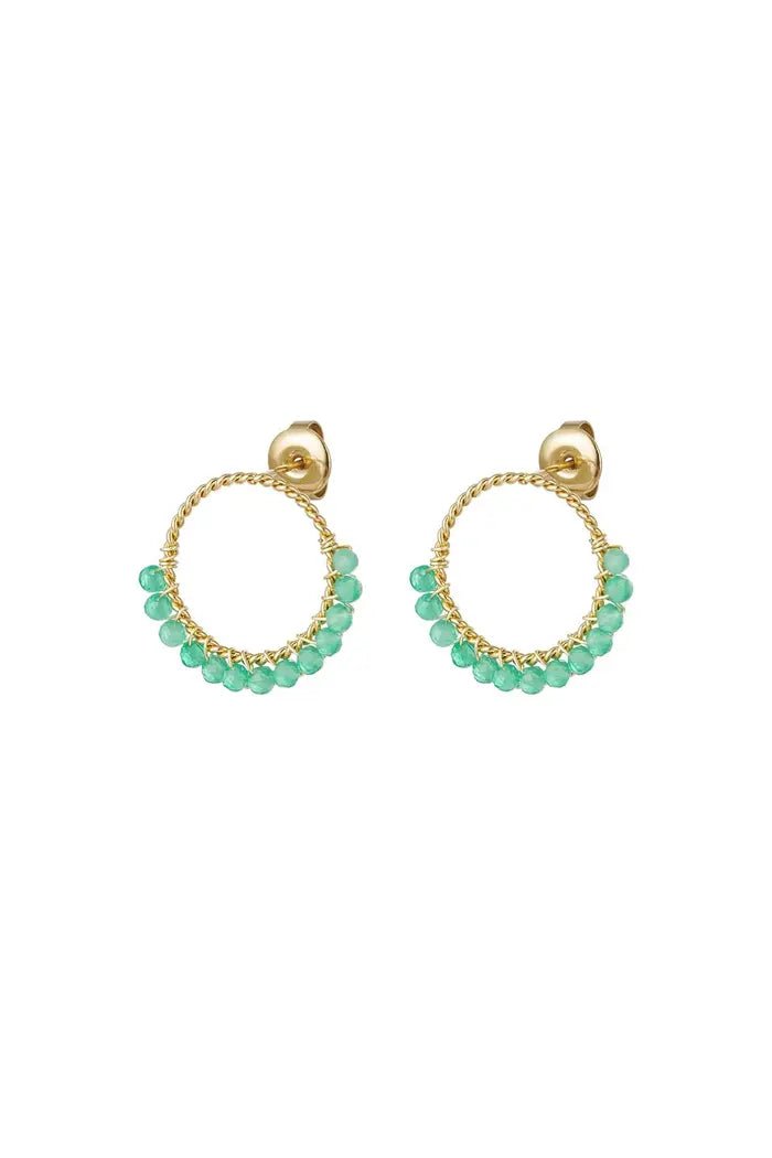 JEWEL || Earrings Beads Ring Mint Groen - BlushFashionstore