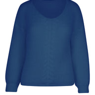 Kabel Knitted Trui Jeans Blauw