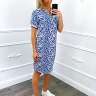 Leafs Bies Dress Kobalt