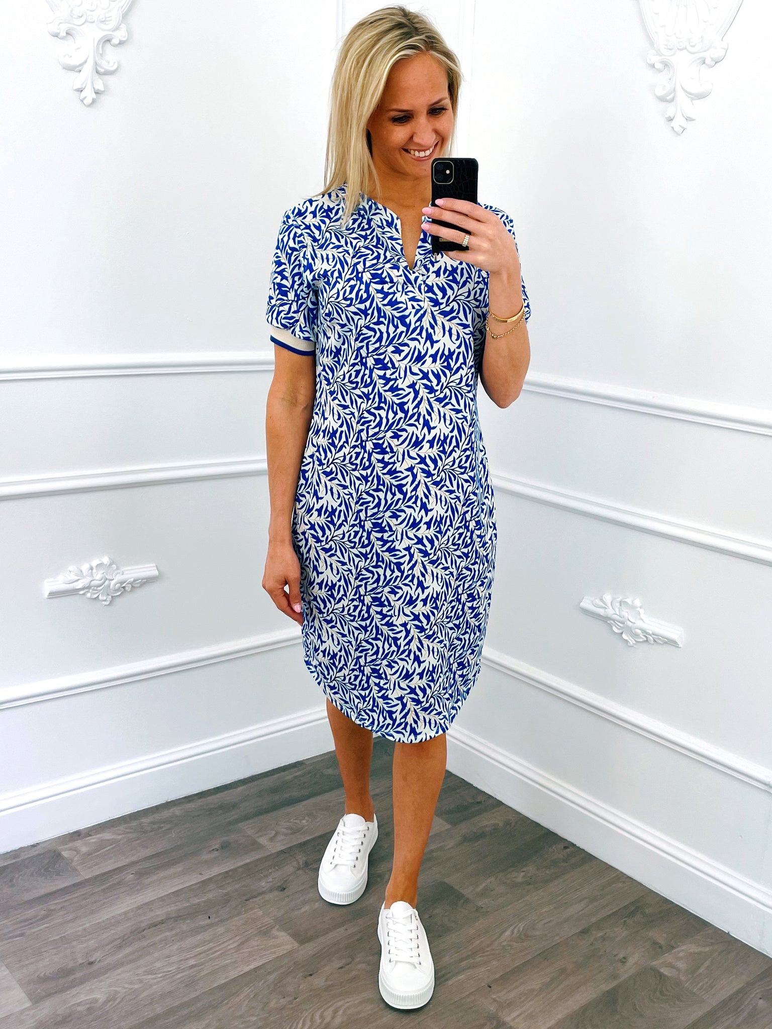 Leafs Bies Dress Kobalt