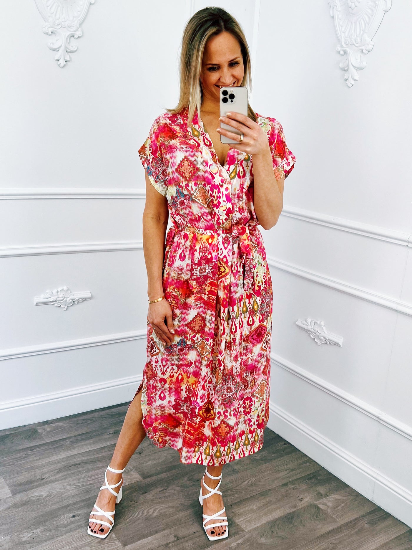 Maxi Barok Dress Fuchsia