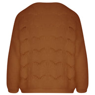 Open Knitted Trui Camel