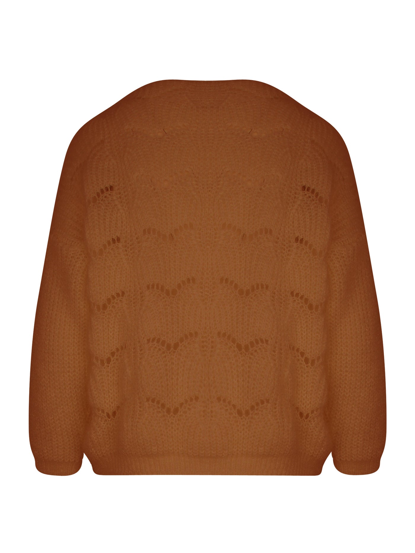Pull Maille Ouvert Camel
