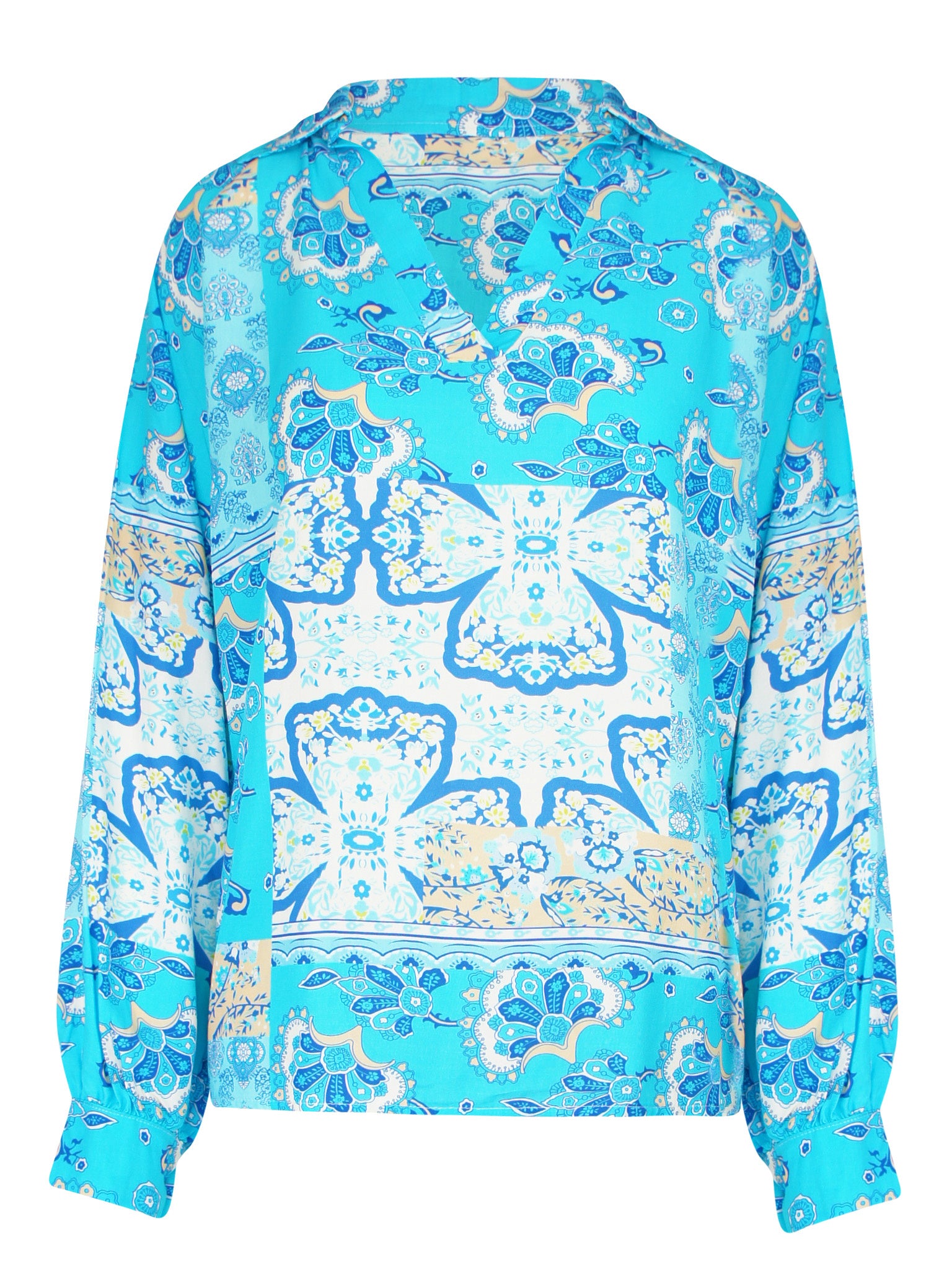 Paisley Blouse Top Blauw Sale