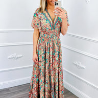Paisley Maxi Dress Groen