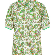 Top Stretch Bordure Cachemire Vert