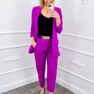 Plooi Blazer Aubergine