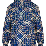 Print Block Stretch Blouse Blauw