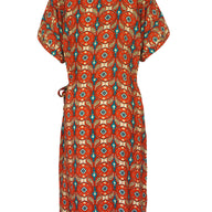 Print Knoop Dress Rood