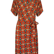 Print Knoop Dress Rood