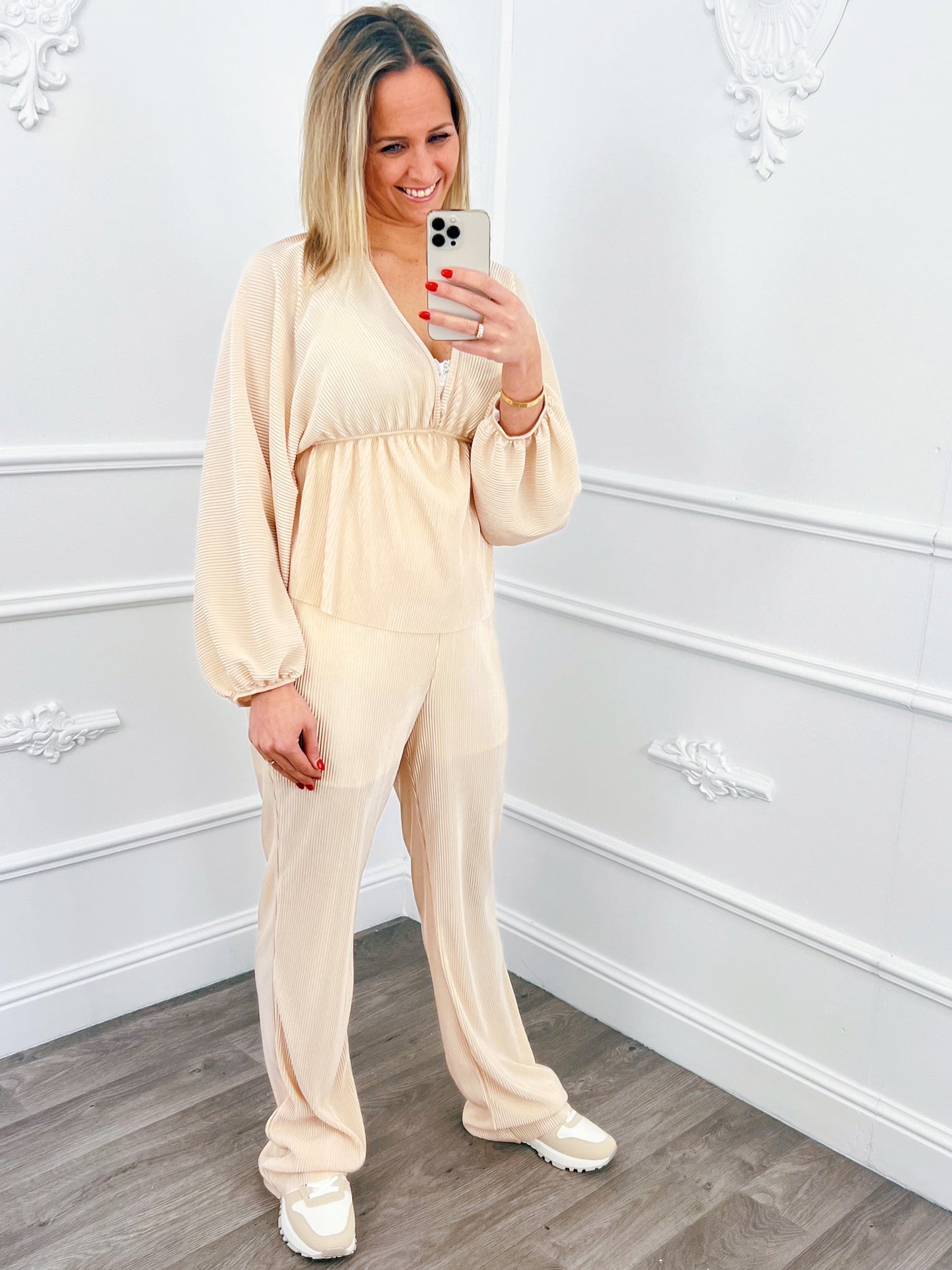 Rib Twinset Beige