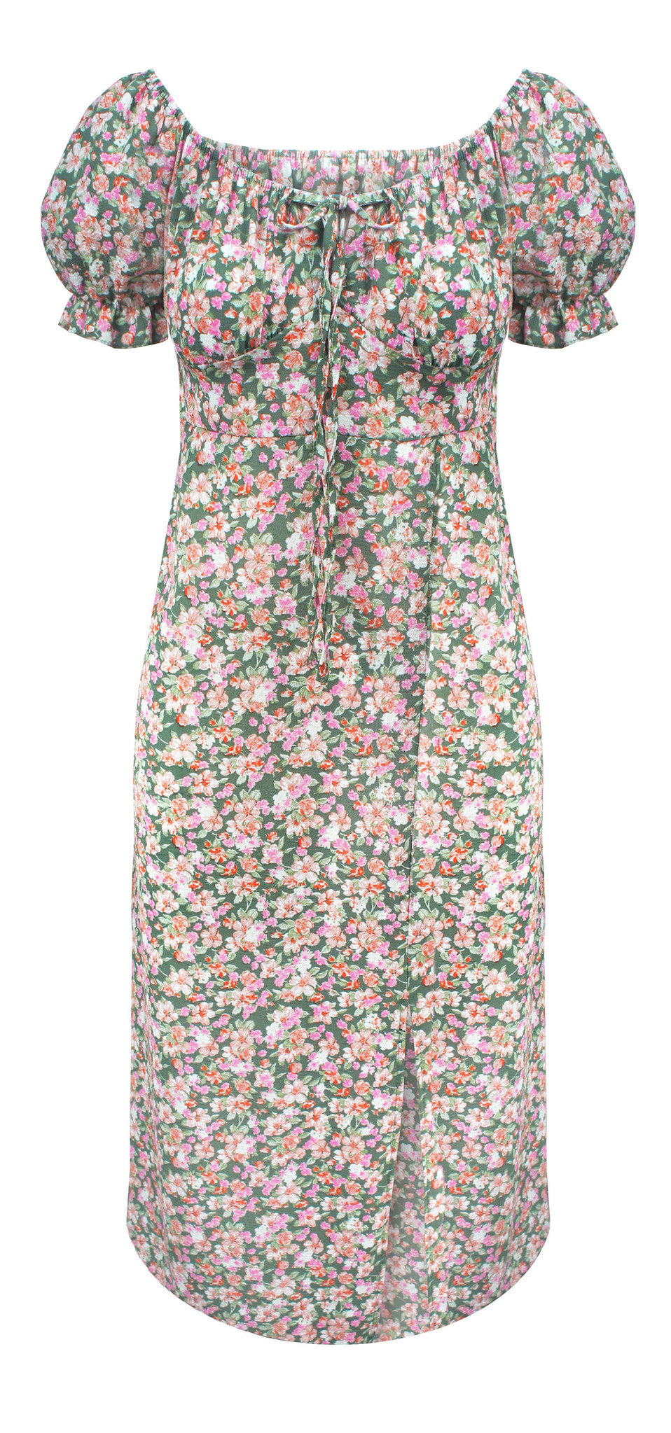 Roses Pofmouw Dress Groen