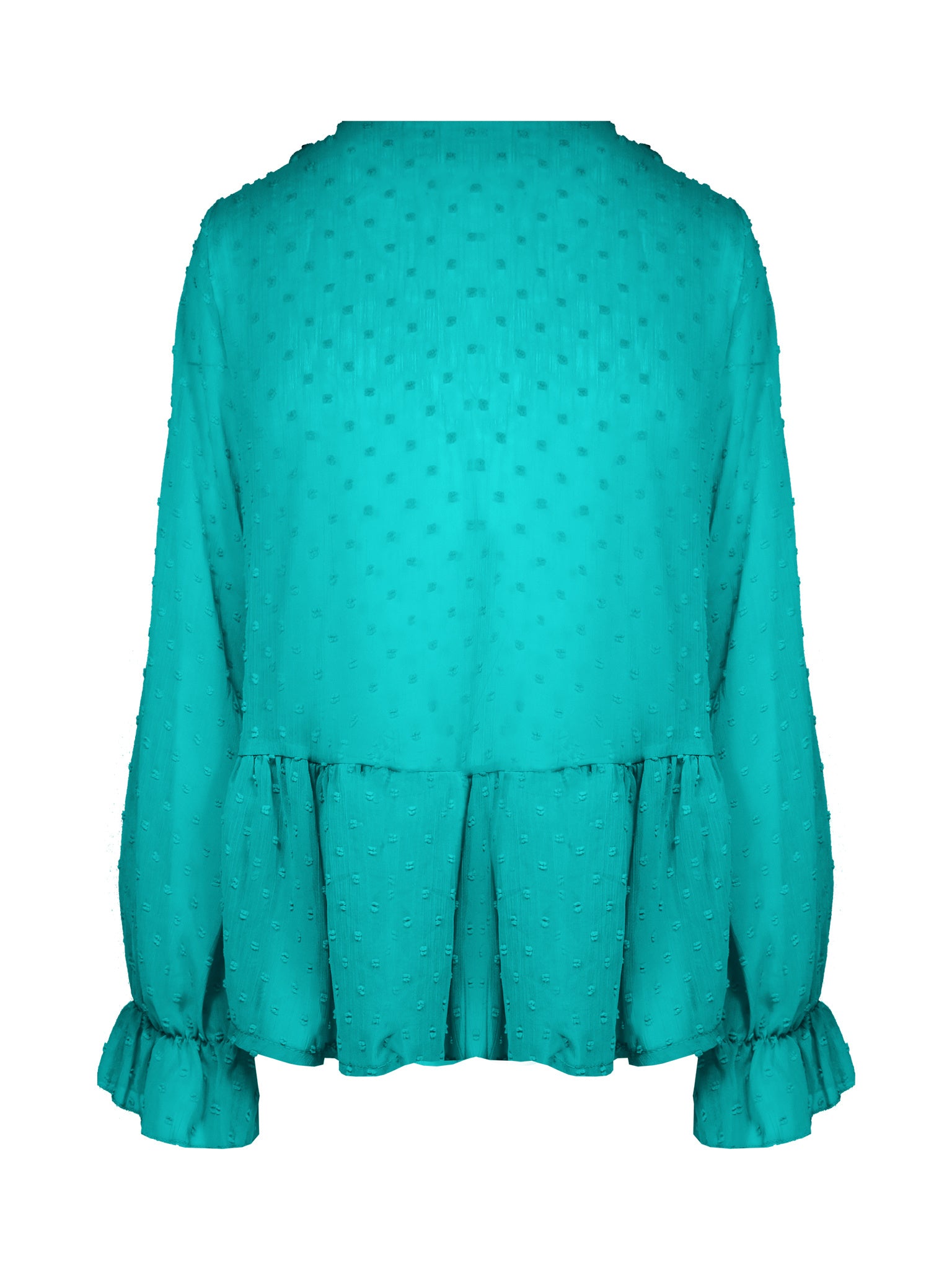 Ruffel Dots Blouse Mint Groen