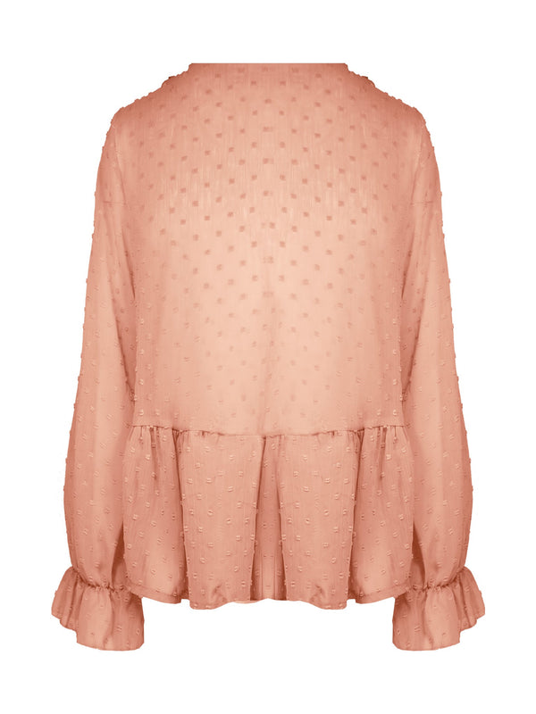 
                    
                      Ruffel Dots Blouse Roze - BlushFashionstore
                    
                  