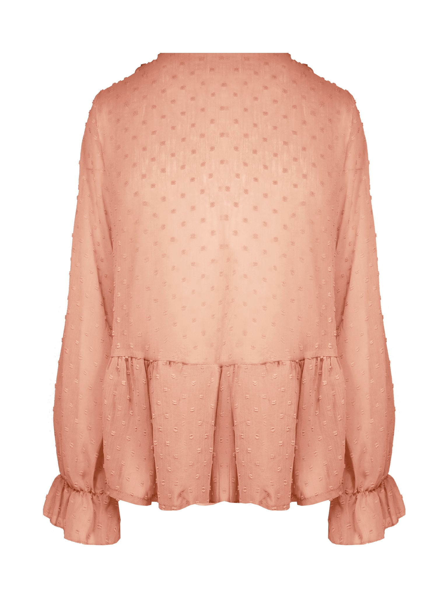 Ruffle Dots Blouse Pink