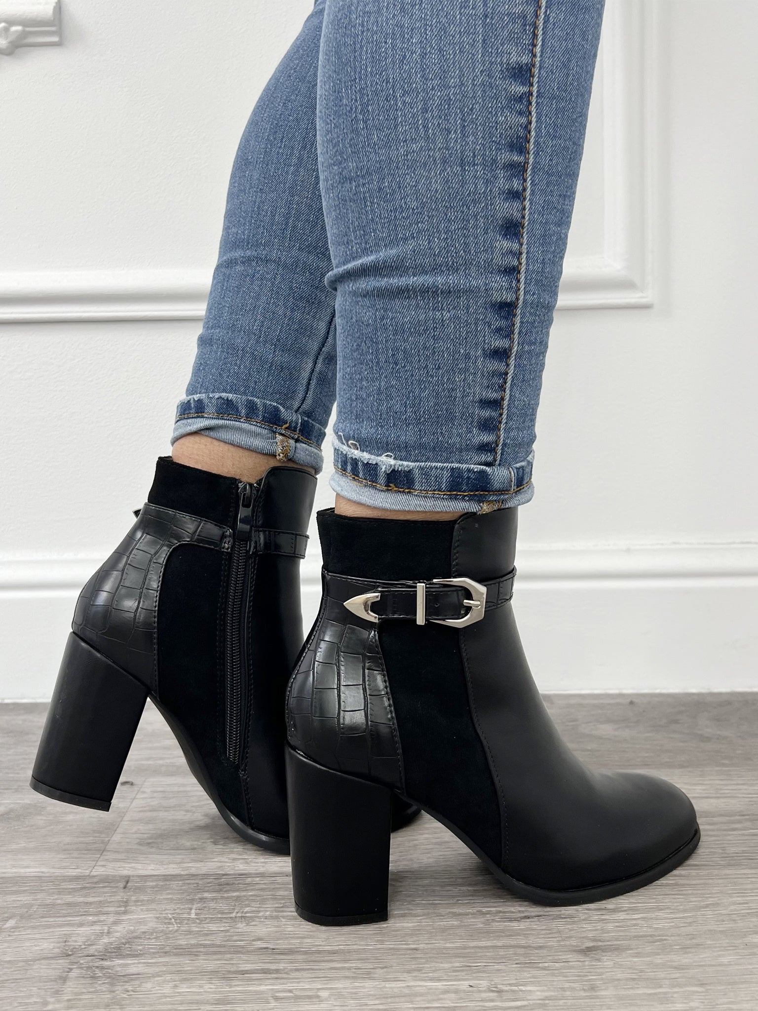 Bottines Serpent Noir