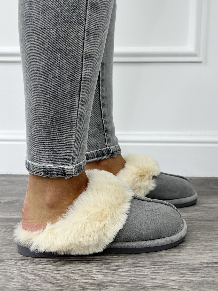 Snuggly Slippers Gray