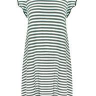 Stripe Ruffle Dress Green