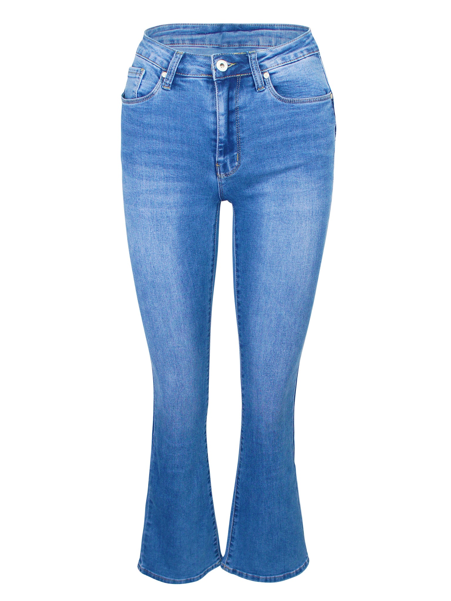 Stretch Jeans Flared Blauw Sale