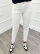 Stretch Jeans Strass Wit Sale - BlushFashionstore