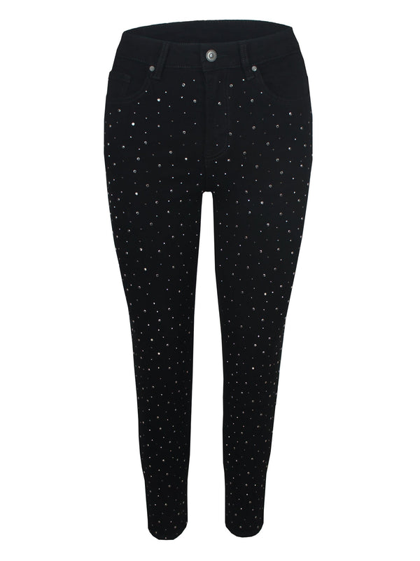 
                    
                      Stretch Jeans Strass Zwart - BlushFashionstore
                    
                  