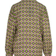 Strik Blouse Print Groen