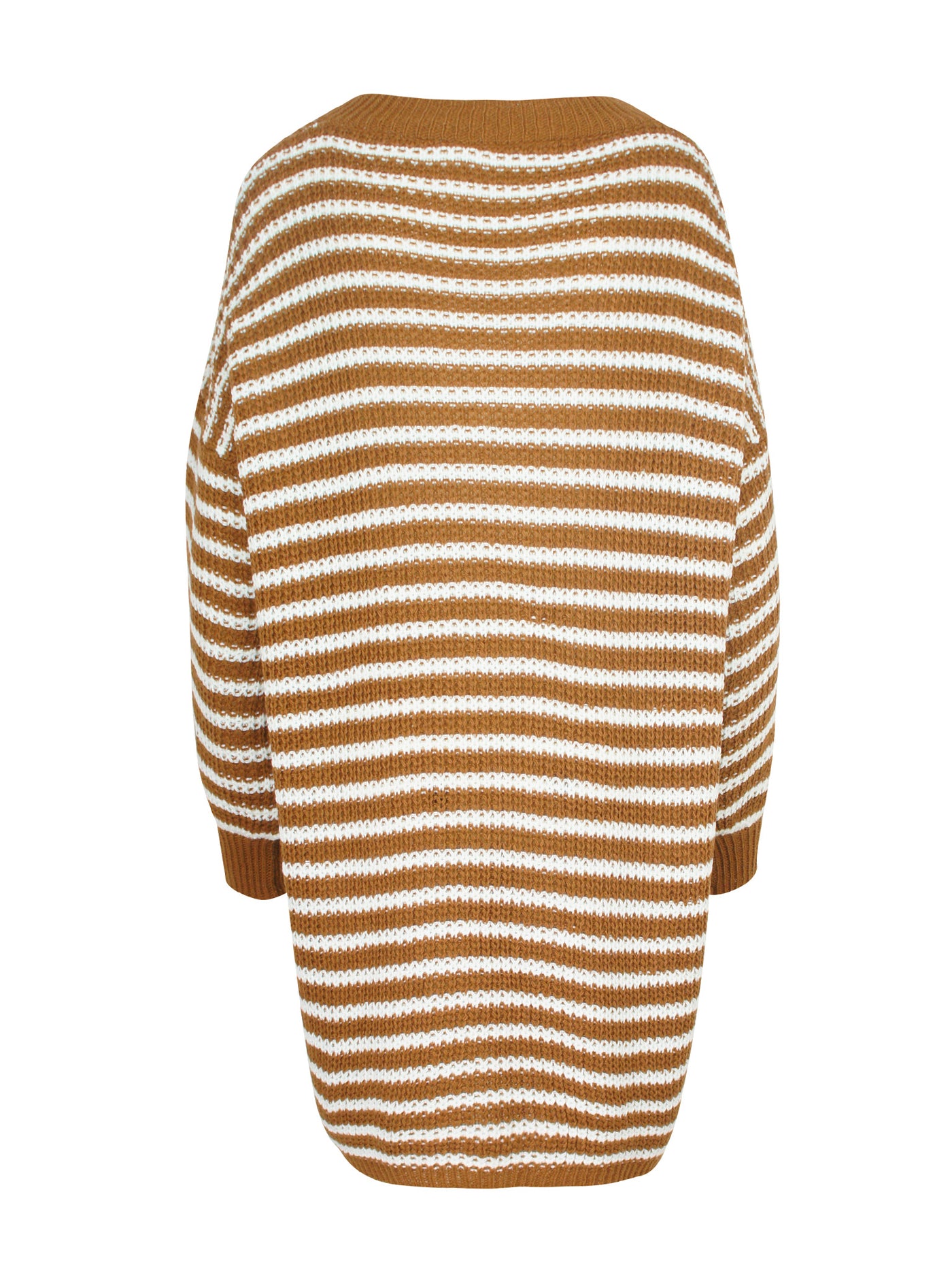 Sweater Dress Streep Camel
